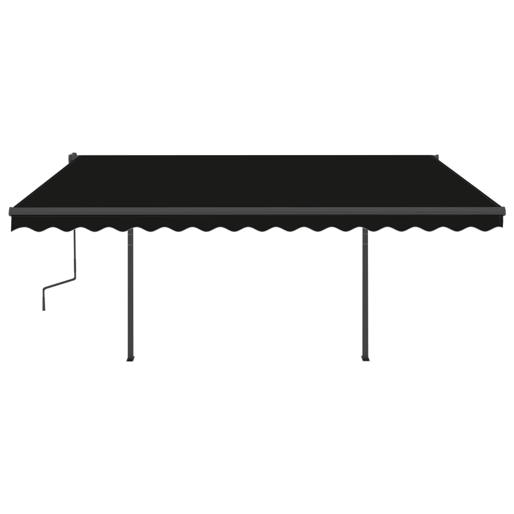 Toldo retrátil automático com postes 4,5x3,5 m antracite - Image 3
