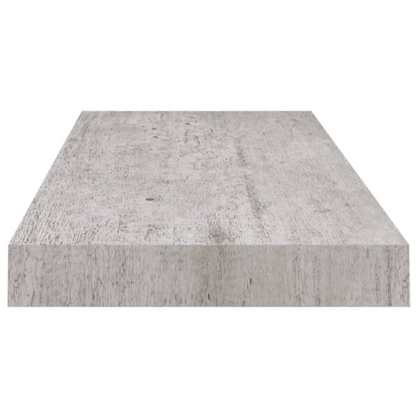 Prateleira de parede suspensa 60x23,5x3,8 cm MDF cinza cimento - Image 4