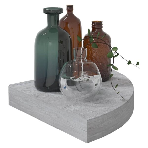 Prateleiras canto parede 2 pcs 25x25x3,8cm MDF cinzento cimento - Image 2