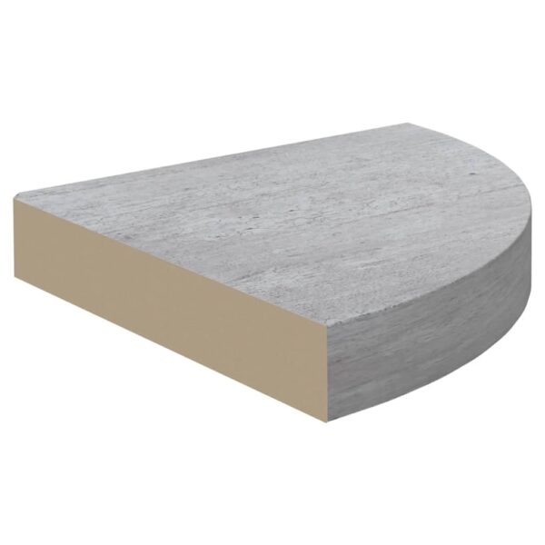 Prateleiras canto parede 2 pcs 25x25x3,8cm MDF cinzento cimento - Image 4