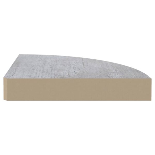 Prateleiras canto parede 2 pcs 25x25x3,8cm MDF cinzento cimento - Image 5