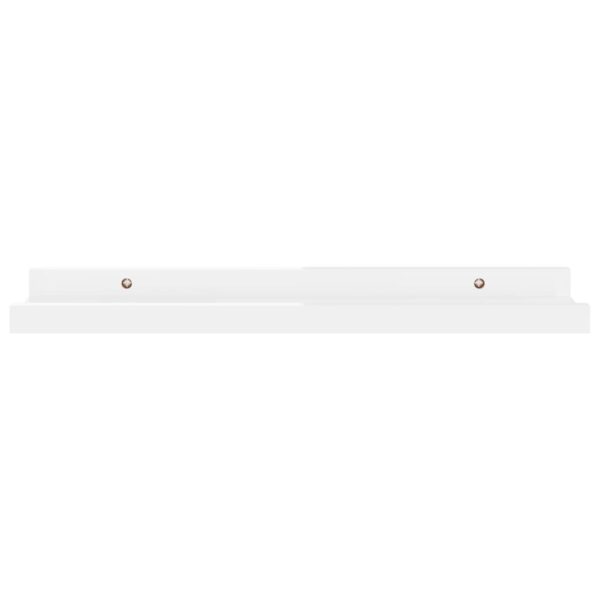 Prateleiras de parede 4 pcs 40x9x3 cm branco brilhante - Image 3