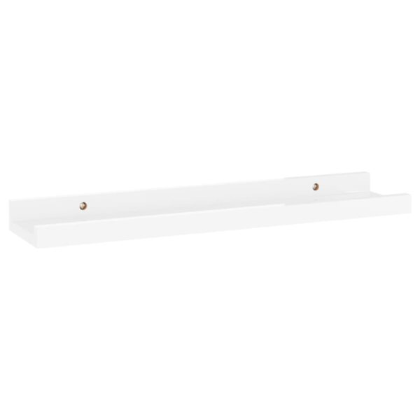Prateleiras de parede 4 pcs 40x9x3 cm branco brilhante - Image 4