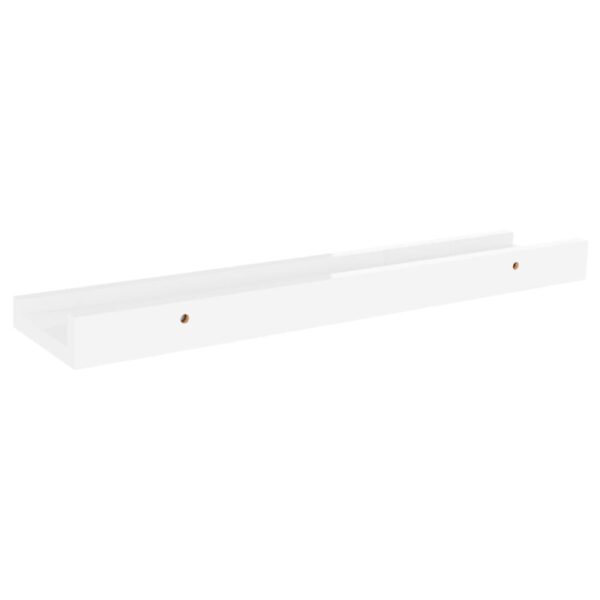 Prateleiras de parede 4 pcs 40x9x3 cm branco brilhante - Image 5