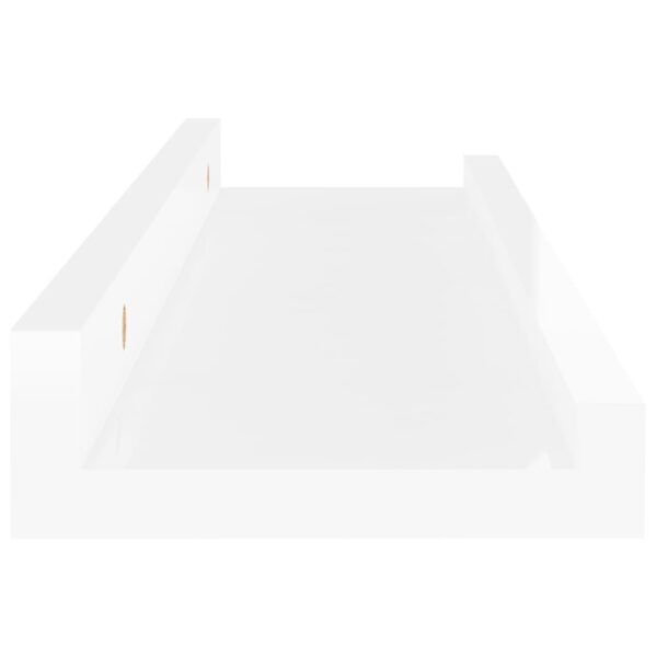 Prateleiras de parede 4 pcs 40x9x3 cm branco brilhante - Image 6