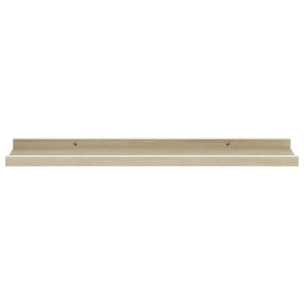 Prateleiras de parede 2 pcs 60x9x3 cm branco e carvalho sonoma - Image 4