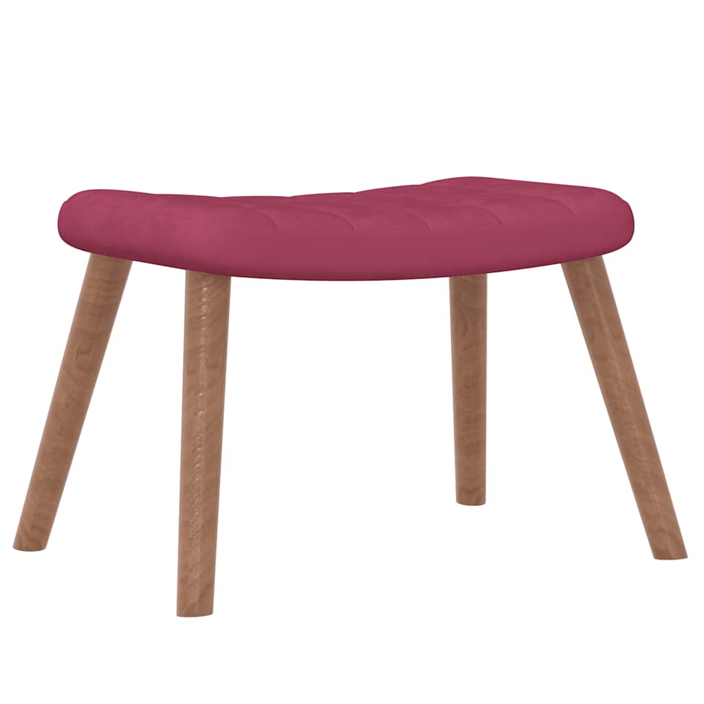 Cadeira de baloiço com banco veludo vermelho tinto - Image 5