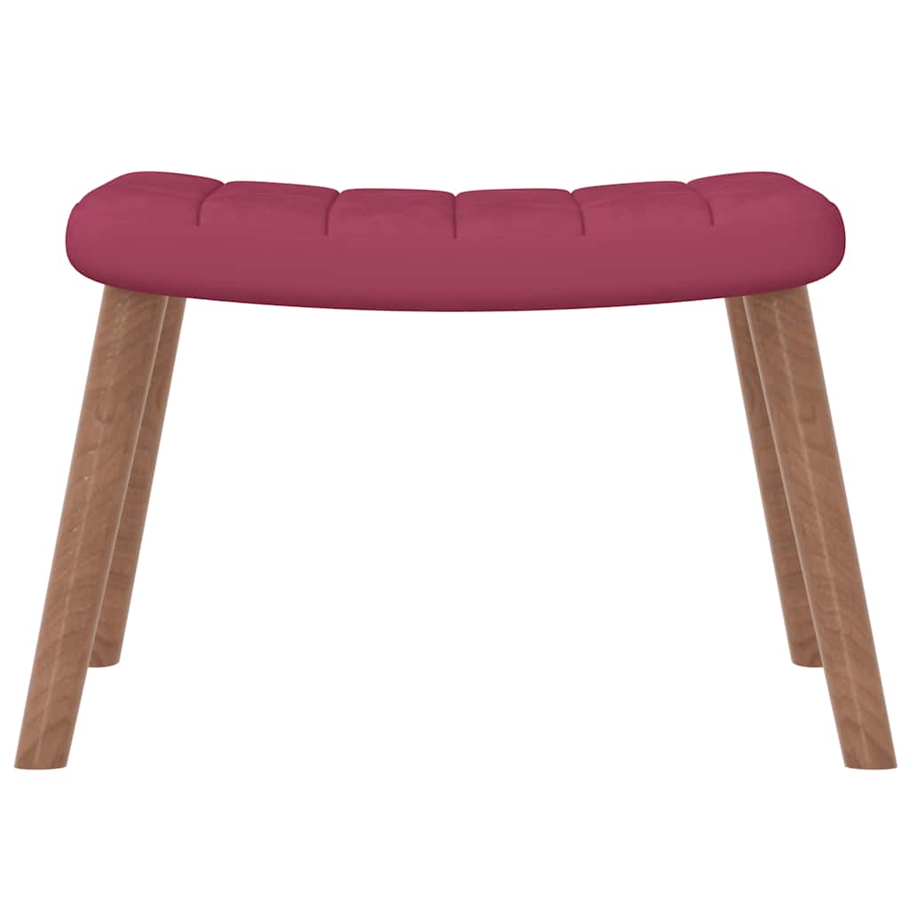 Cadeira de baloiço com banco veludo vermelho tinto - Image 6