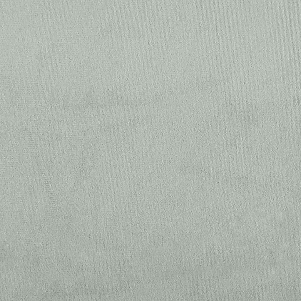 Cadeira de baloiçar com banco veludo cinzento-claro - Image 9