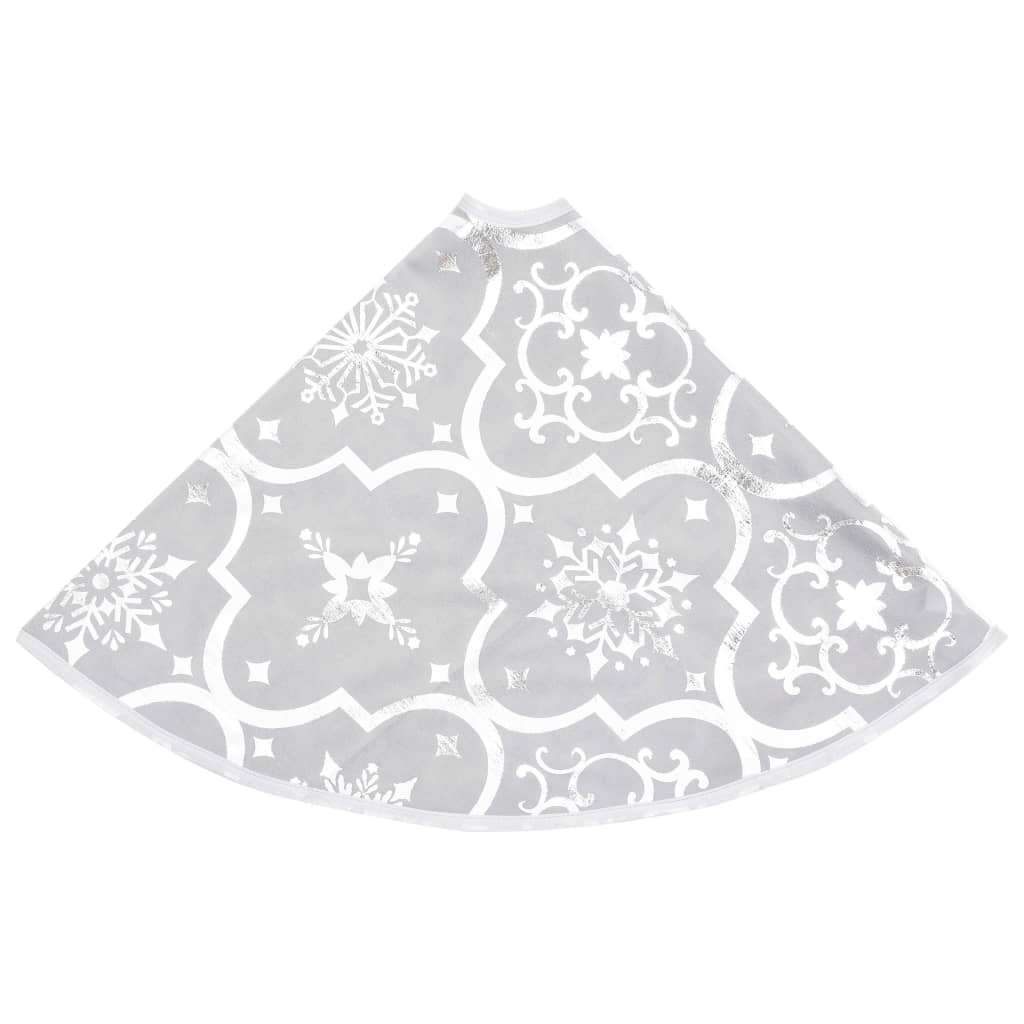 Saia de árvore de Natal luxuosa 122 cm com meia tecido branco - Image 4