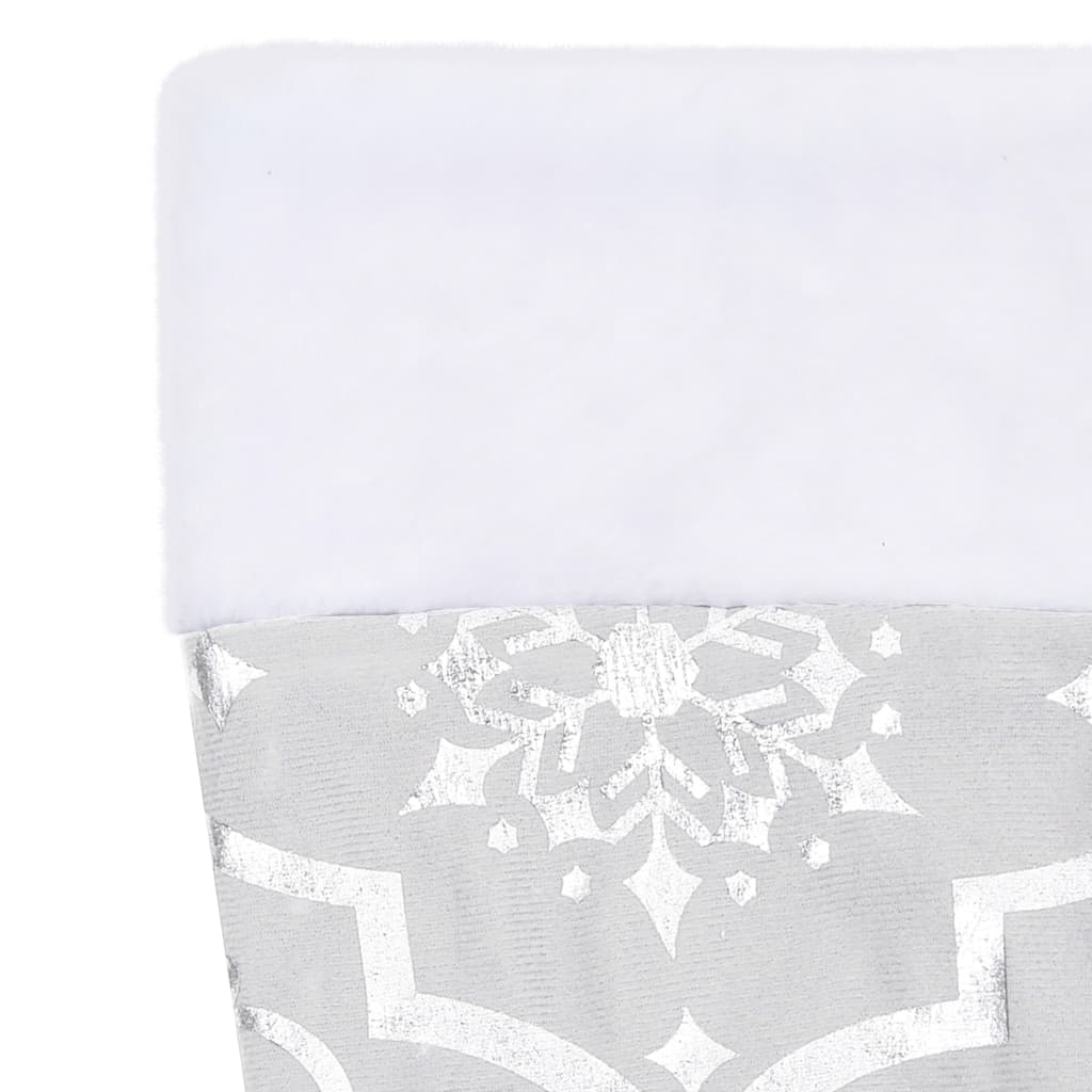 Saia de árvore de Natal luxuosa 122 cm com meia tecido branco - Image 6