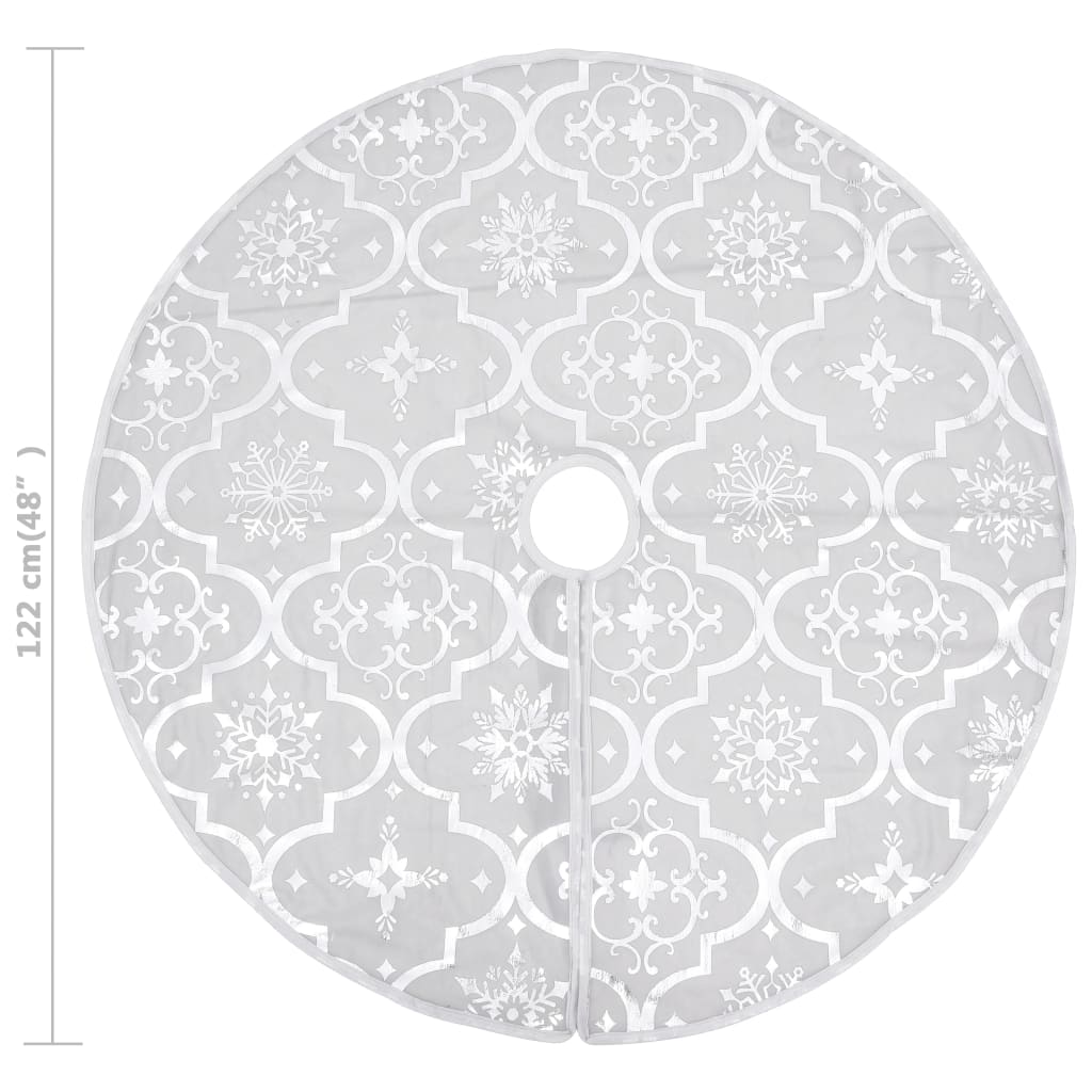 Saia de árvore de Natal luxuosa 122 cm com meia tecido branco - Image 7