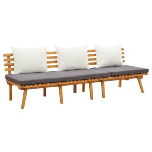 Banco de jardim 200x65 cm madeira de acácia maciça