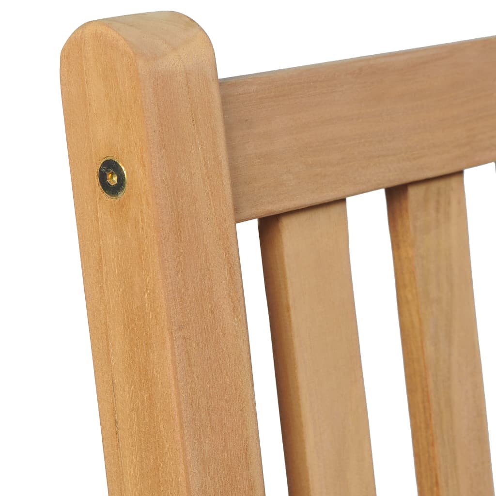 Cadeiras de jardim c/ almofadões antracite 6 pcs teca maciça - Image 4