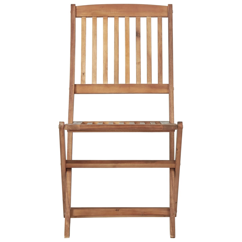 Cadeiras de jardim dobráveis c/ almofadões 6 pcs acácia maciça - Image 5
