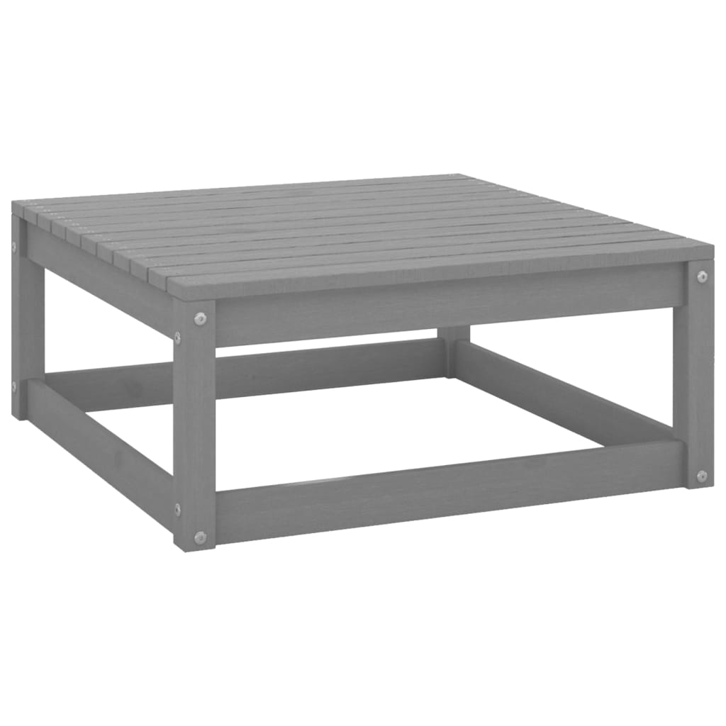 5 pcs conjunto lounge de jardim pinho maciço cinzento - Image 7
