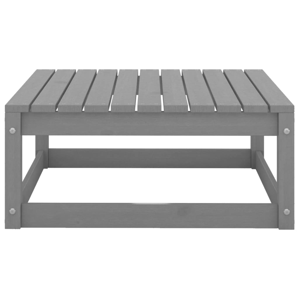 5 pcs conjunto lounge de jardim pinho maciço cinzento - Image 8