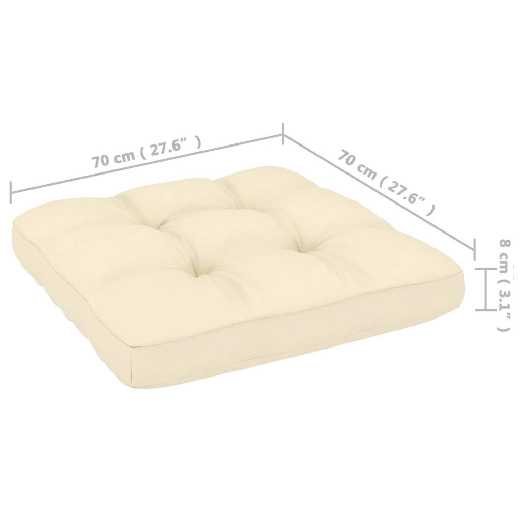9 pcs conjunto lounge de jardim c/ almofadões pinho maciço - Image 11