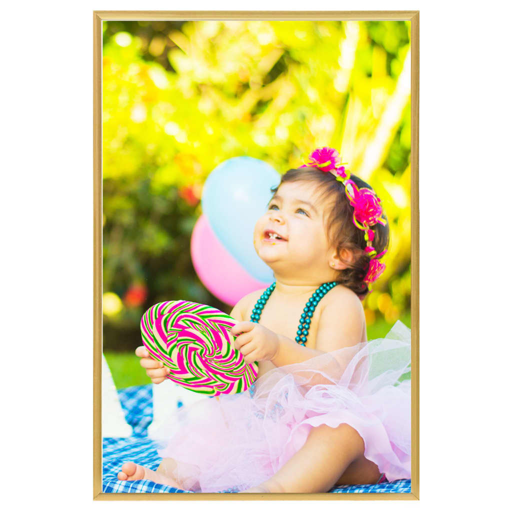 Molduras para parede 5 pcs 70x90 cm MDF dourado - Image 2