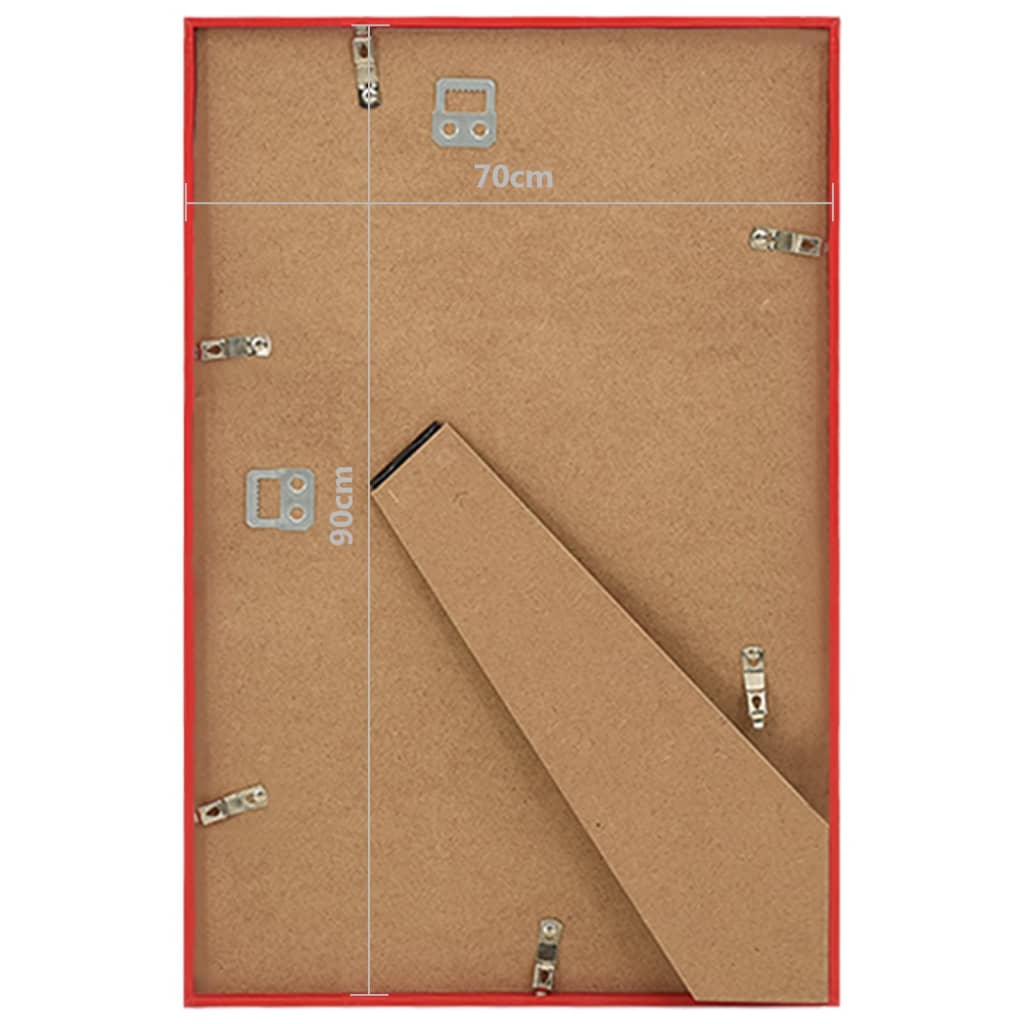 Molduras para parede ou mesa 5 pcs 70x90 cm MDF vermelho - Image 8