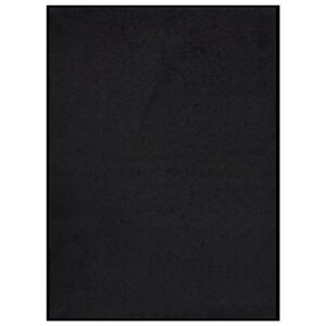 Tapete de porta 60x80 cm preto