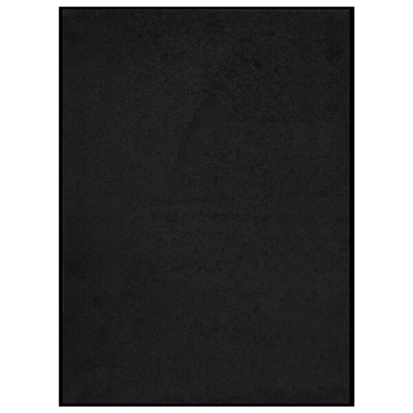 Tapete de porta 60x80 cm preto