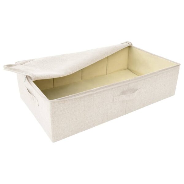 Caixas de arrumação 2 pcs tecido 70x40x18 cm cor creme - Image 6