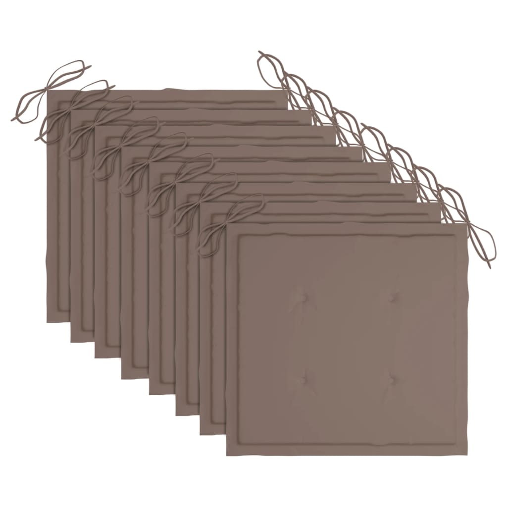 Cadeiras de exterior dobráveis 8pcs c/ almofadões acácia maciça - Image 5