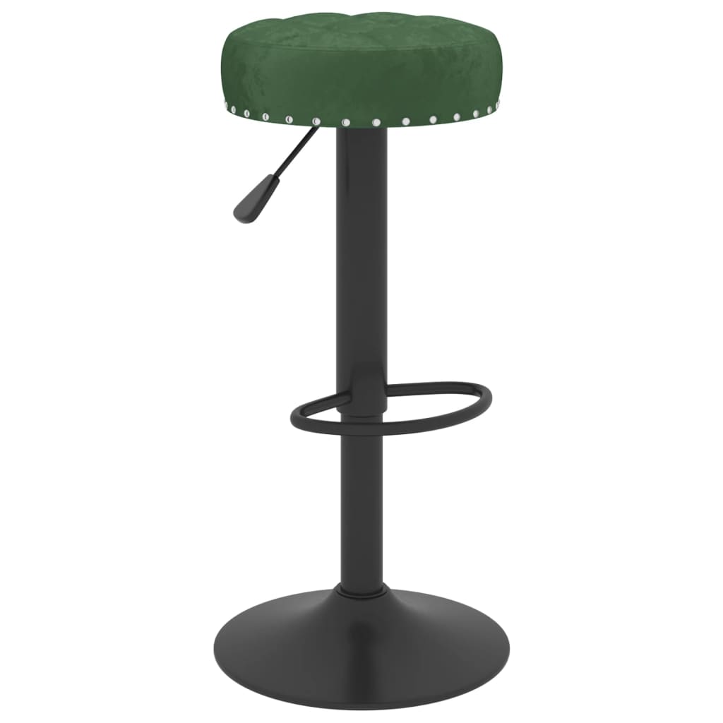 Bancos de bar 2 pcs veludo verde-escuro - Image 2