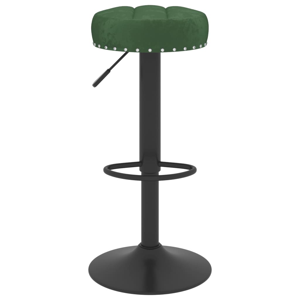 Bancos de bar 2 pcs veludo verde-escuro - Image 3