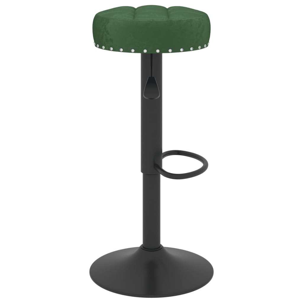 Bancos de bar 2 pcs veludo verde-escuro - Image 4