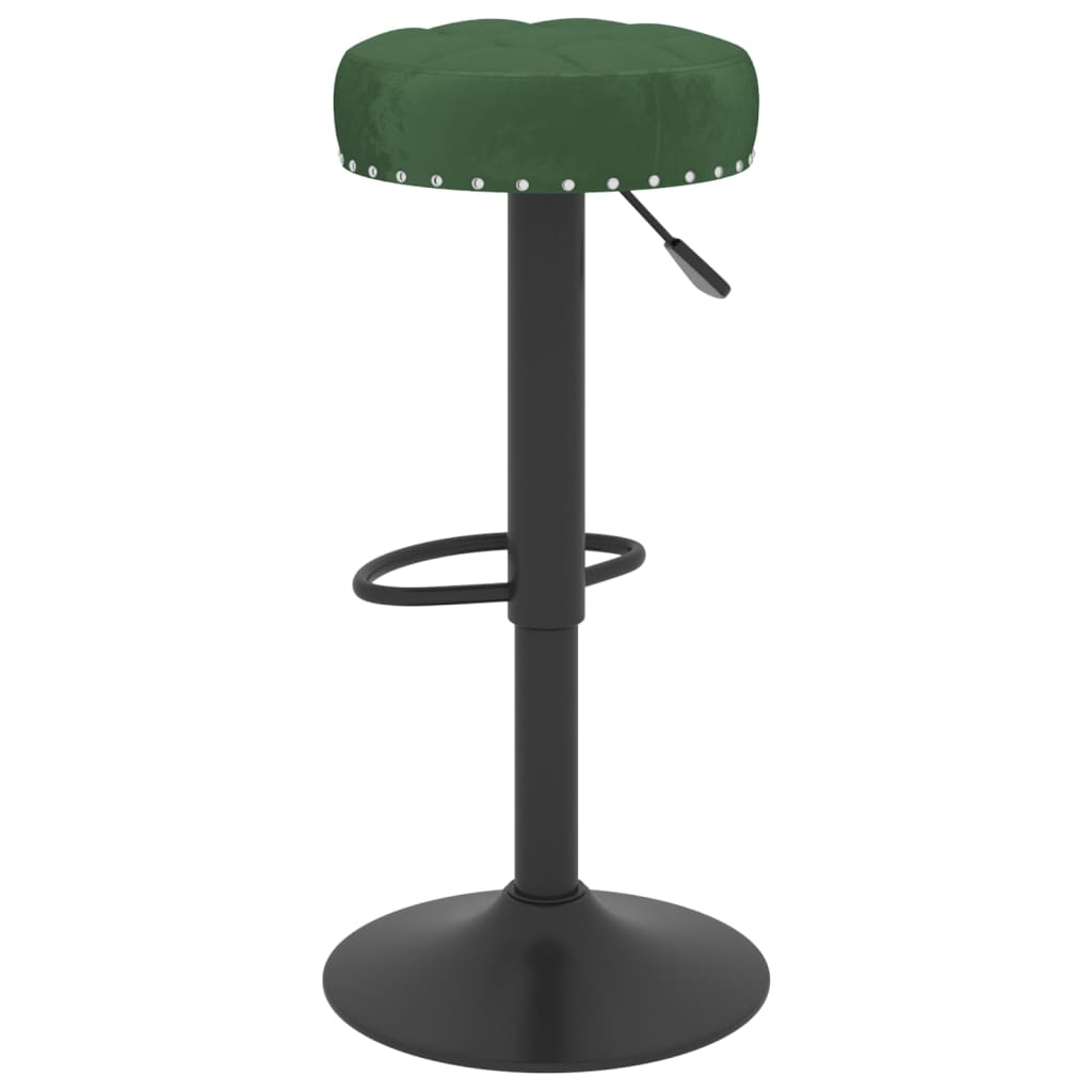 Bancos de bar 2 pcs veludo verde-escuro - Image 5