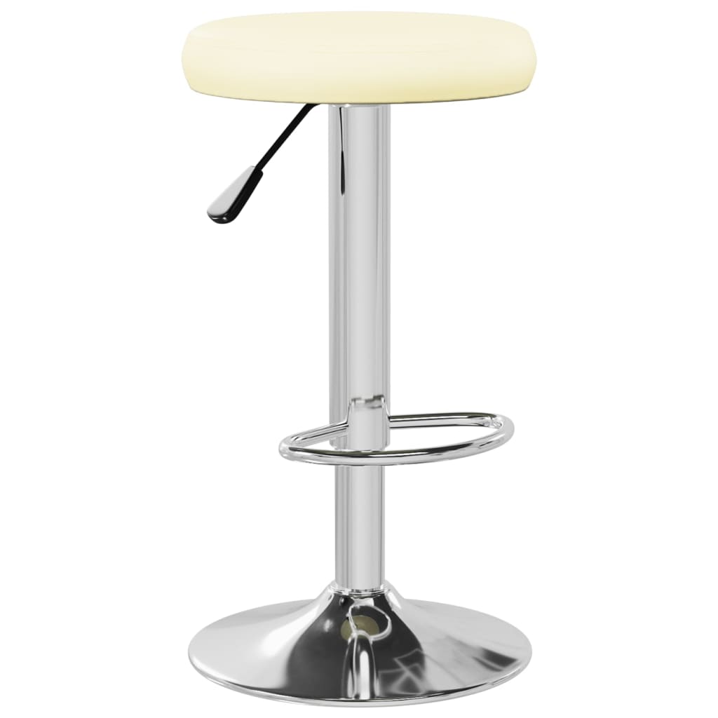 Bancos de bar 2 pcs couro artificial cor creme - Image 2