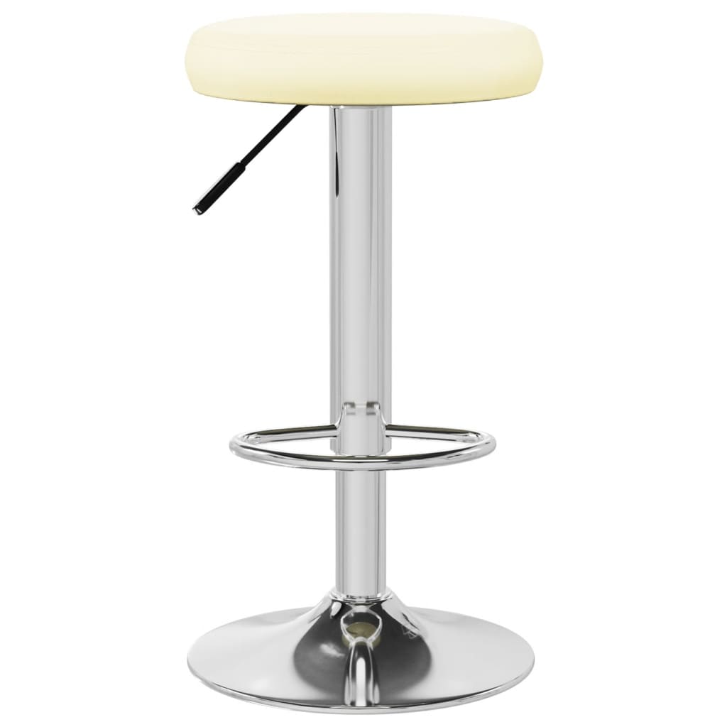 Bancos de bar 2 pcs couro artificial cor creme - Image 3