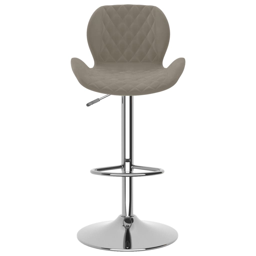 Bancos de bar 2 pcs veludo cinzento-claro - Image 3