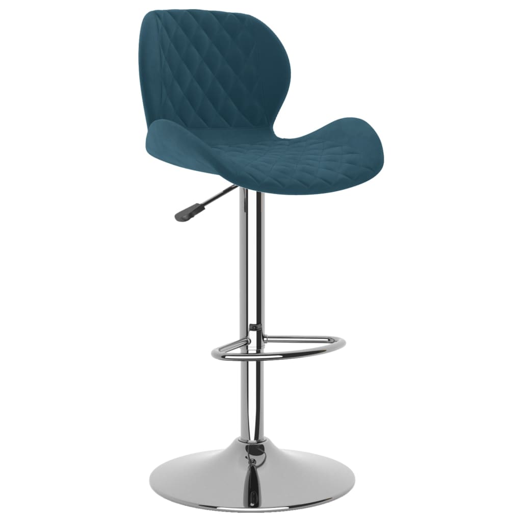 Bancos de bar 2 pcs veludo azul - Image 2