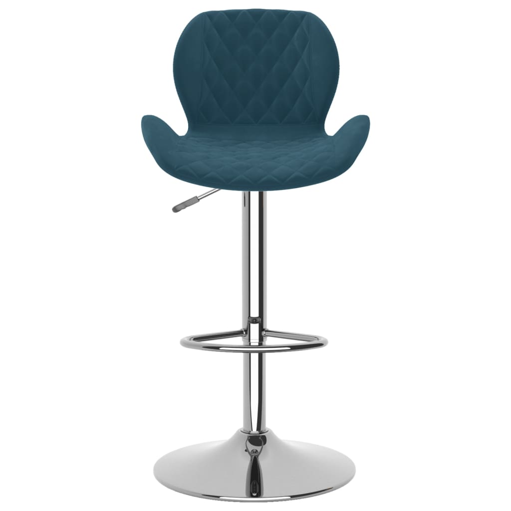 Bancos de bar 2 pcs veludo azul - Image 3