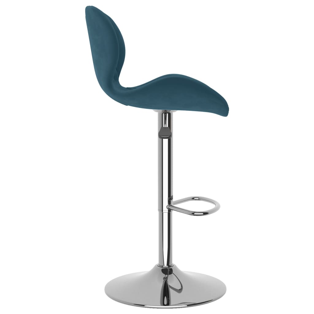 Bancos de bar 2 pcs veludo azul - Image 4