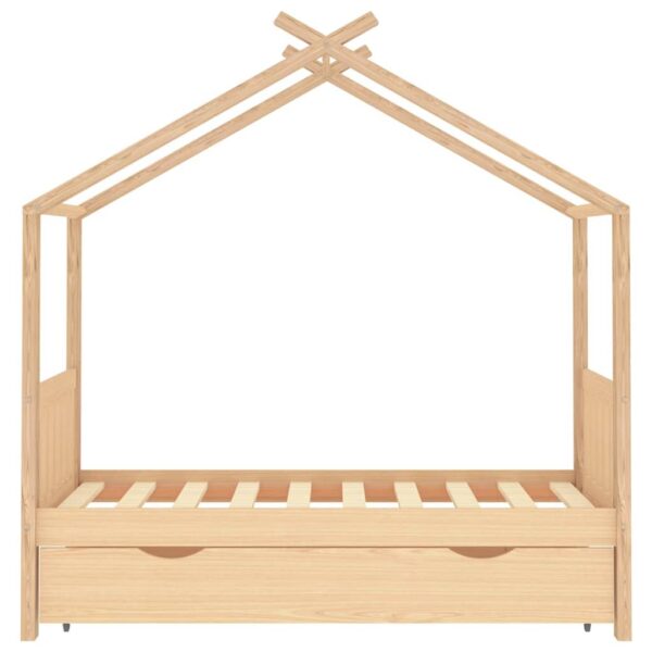 Estrutura de cama para criança c/ gaveta 80x160 cm pinho maciço - Image 2