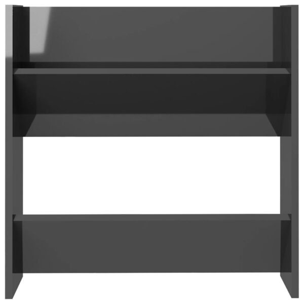 Sapateiras de parede 2pcs derivados de madeira cinza brilhante - Image 5