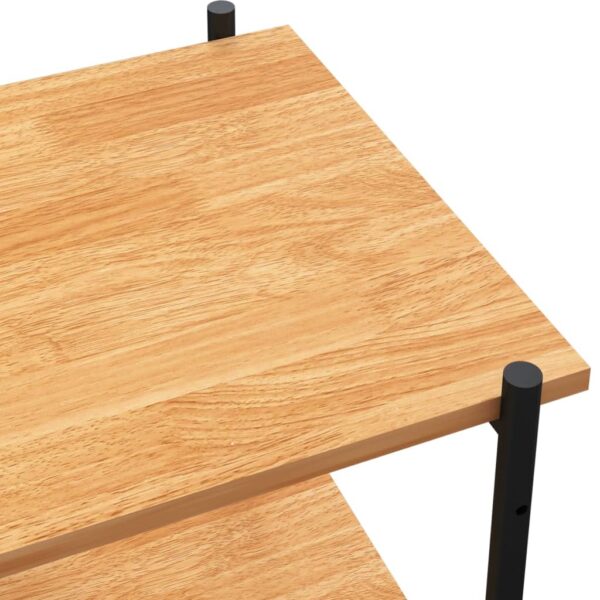 Unidade com 4 prateleiras 80x40x130 cm preto/cor de carvalho - Image 5