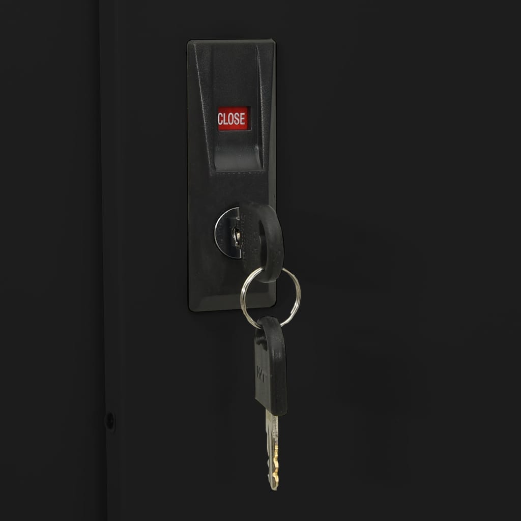 Armário escritório porta deslizante 90x40x180 cm aço antracite - Image 6