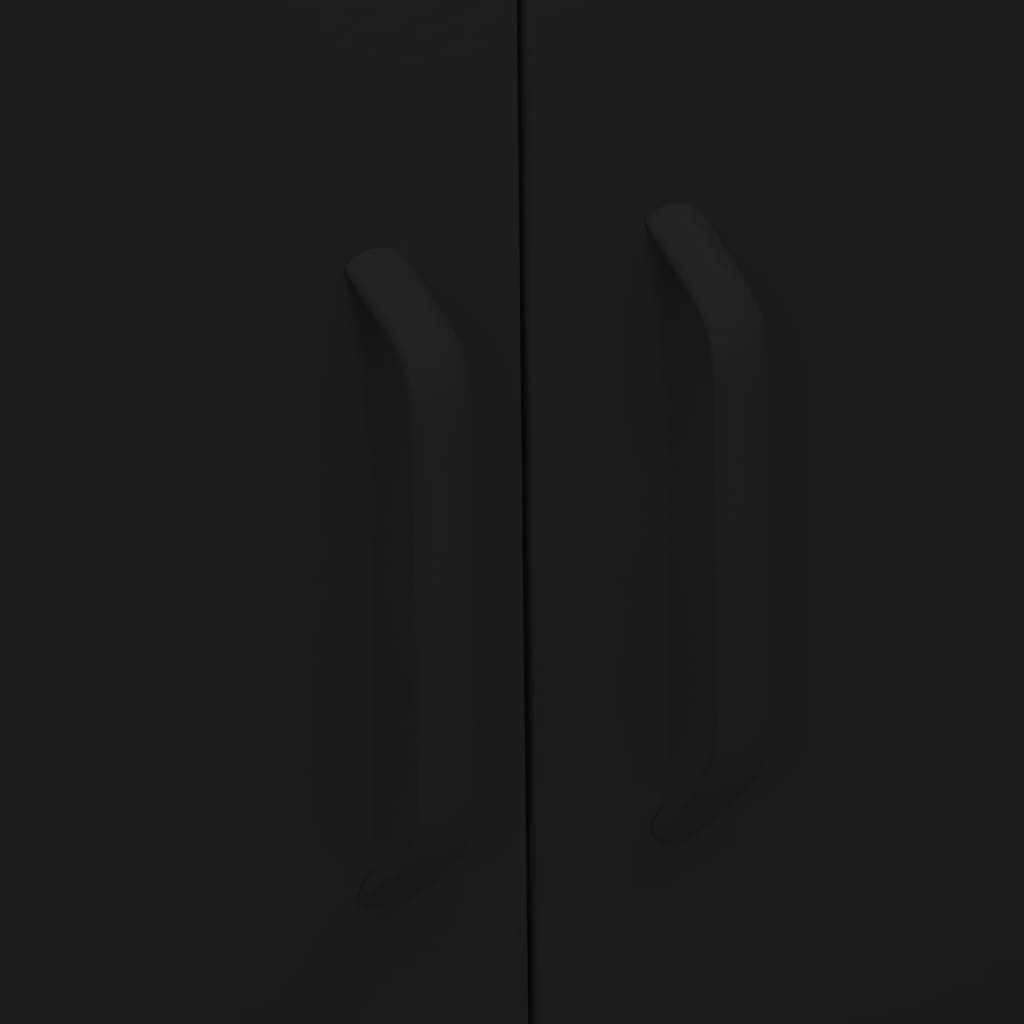 Armário de arrumação aço 80x35x101,5 cm preto - Image 9