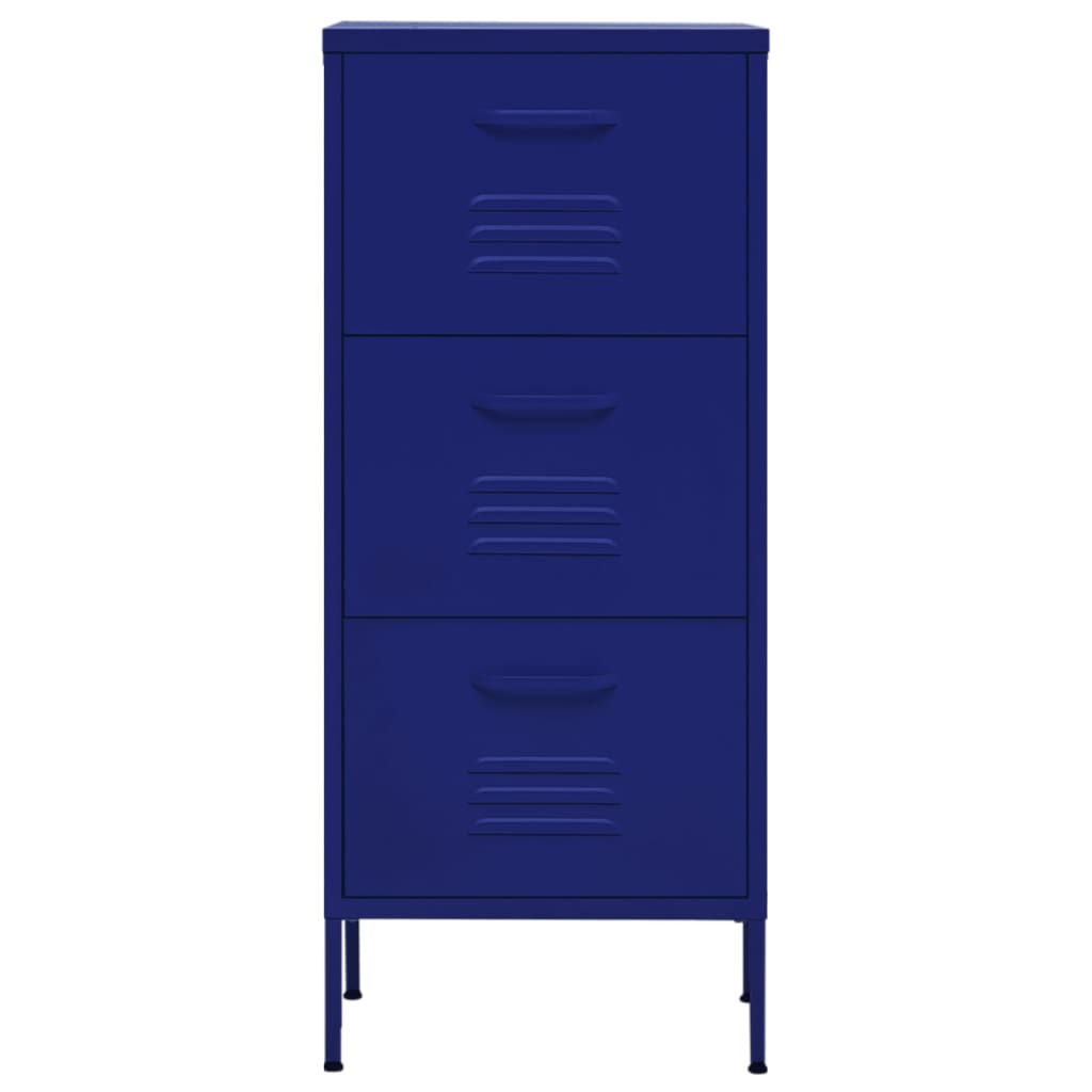 Armário de arrumação aço 42,5x35x101,5 cm azul-marinho - Image 2
