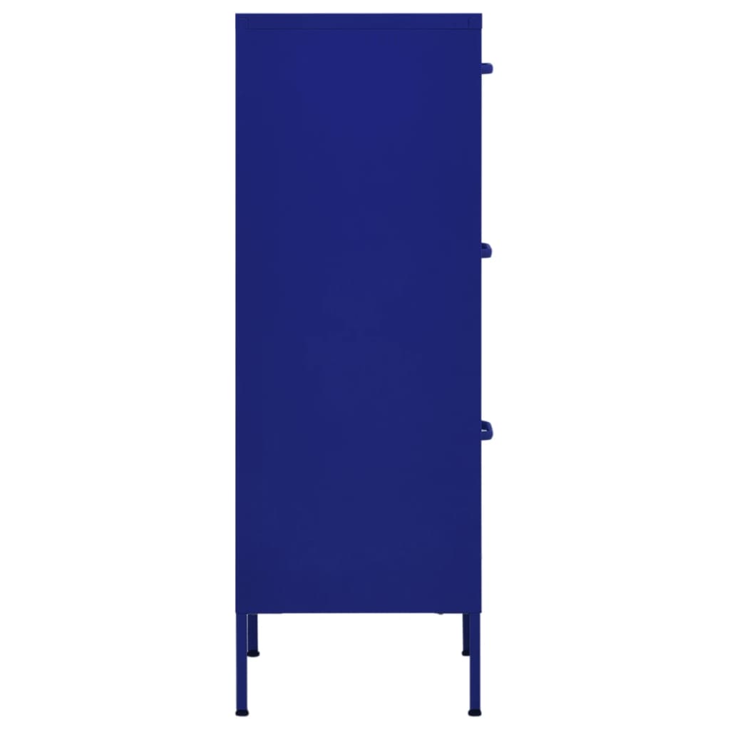 Armário de arrumação aço 42,5x35x101,5 cm azul-marinho - Image 3