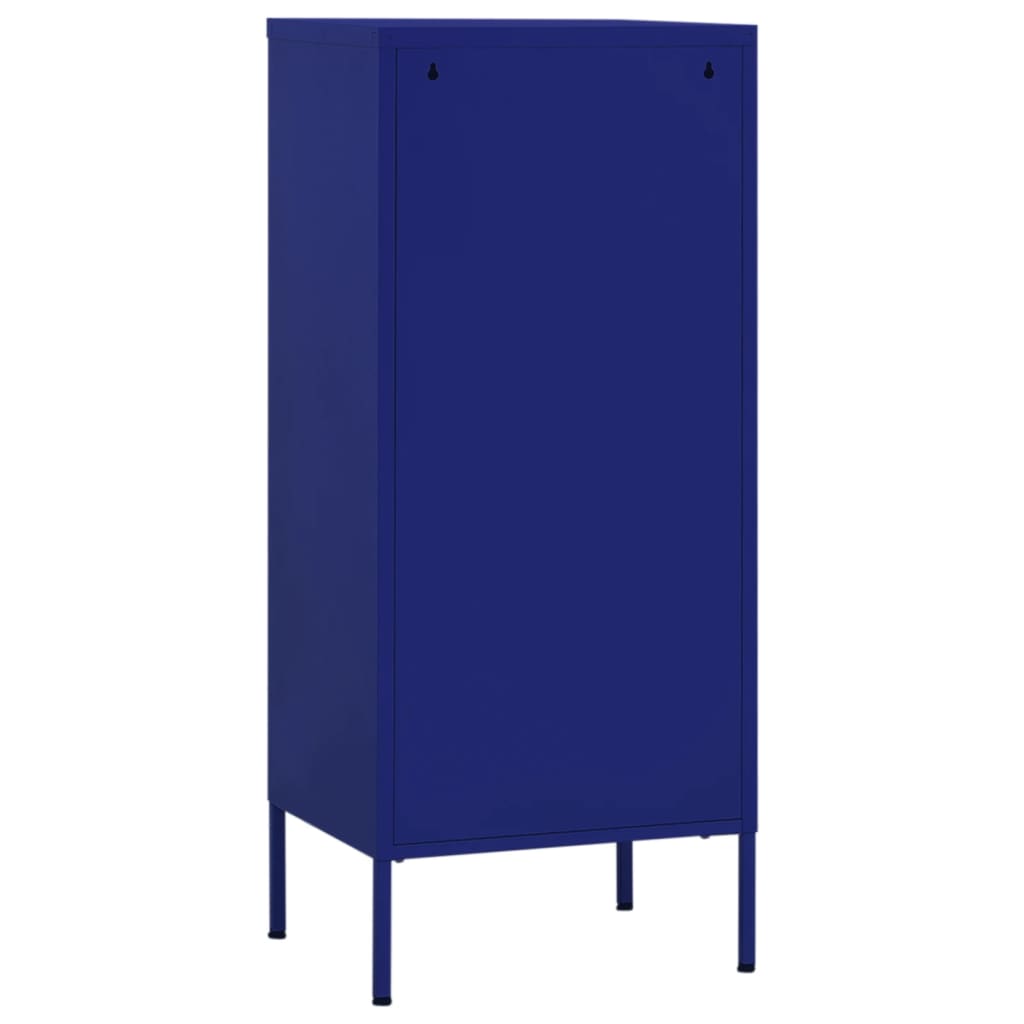 Armário de arrumação aço 42,5x35x101,5 cm azul-marinho - Image 4