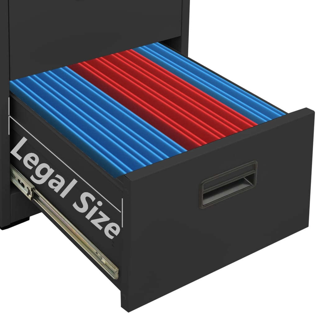 Arquivador 46x62x133 cm aço antracite - Image 8