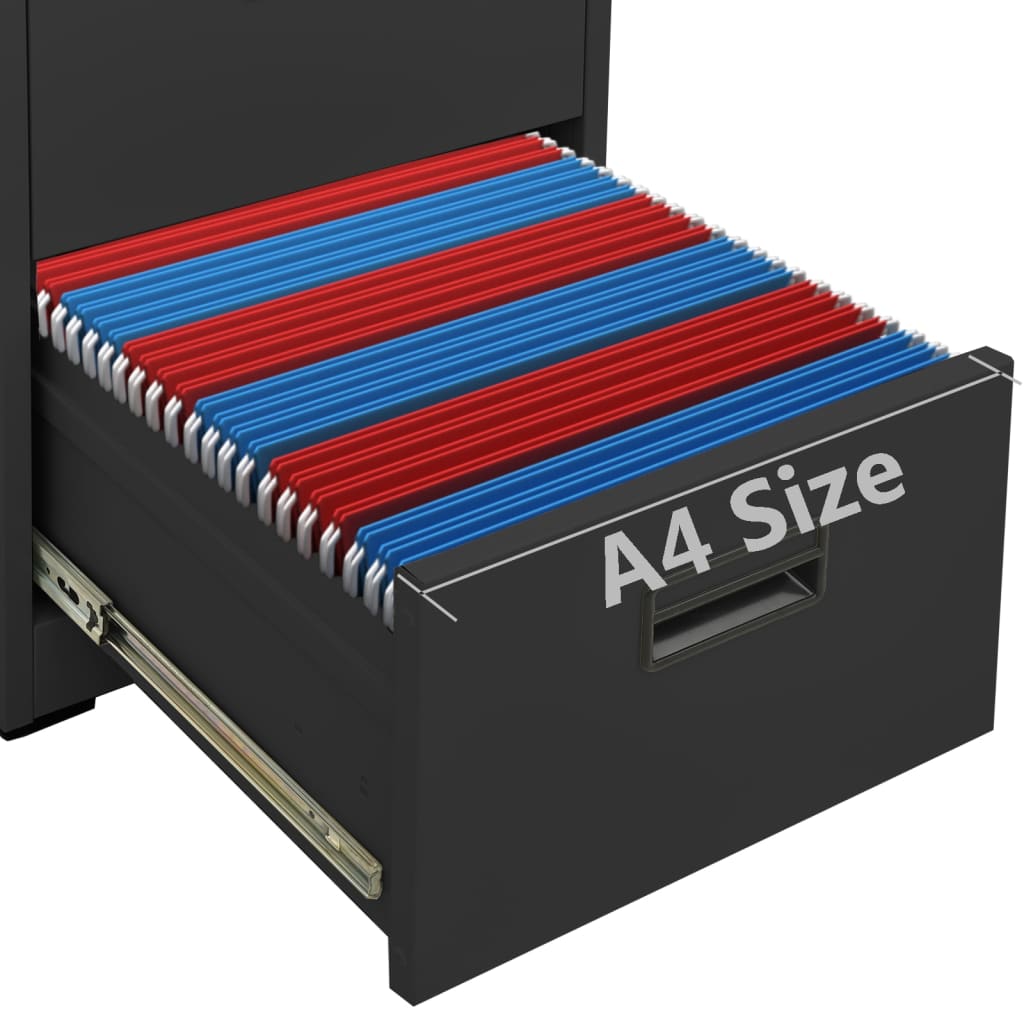 Arquivador 46x62x133 cm aço antracite - Image 9