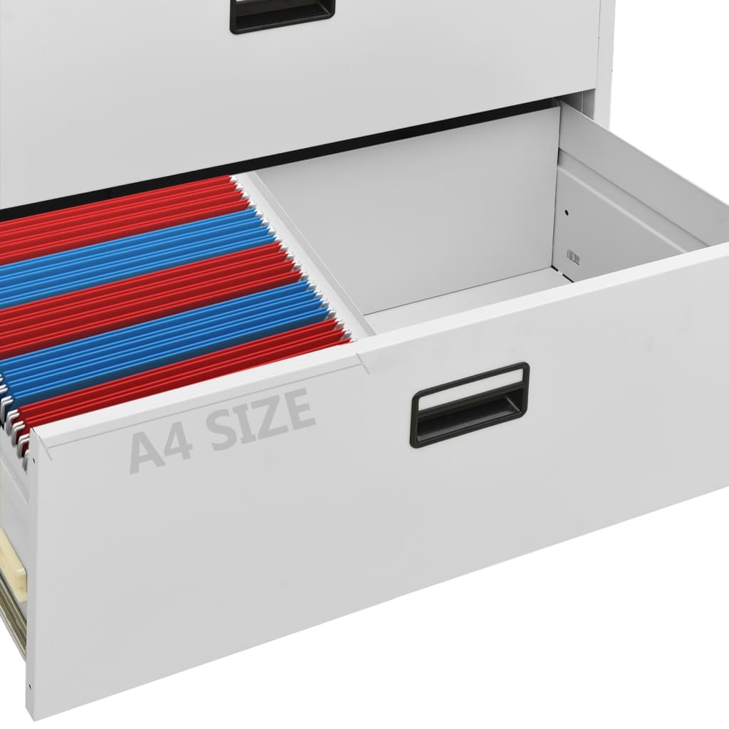 Arquivador 90x46x103 cm aço cinzento-claro - Image 8