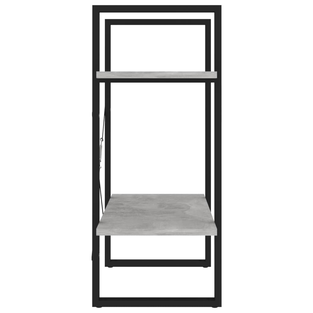Estante 2 prateleiras derivados de madeira cinzento cimento - Image 5